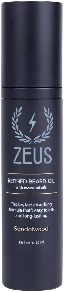 Refined Beard Oil for Men, Leave-In Conditioner for Beard & Mustache, Softens Hair, Fights Dryness & Itch (Made in USA) Sandalwood