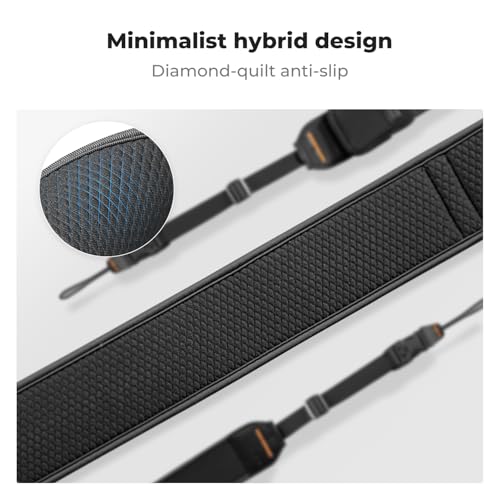 K&F CONCEPT Kameragurt, Professioneller Breit Kamera Gurt, Verstellbarer Kamera Schultergurt 109-133 CM für SLR DSLR Spiegelreflexkameras, Camera Strap mit Abnehmbare Reißverschlusstasche
