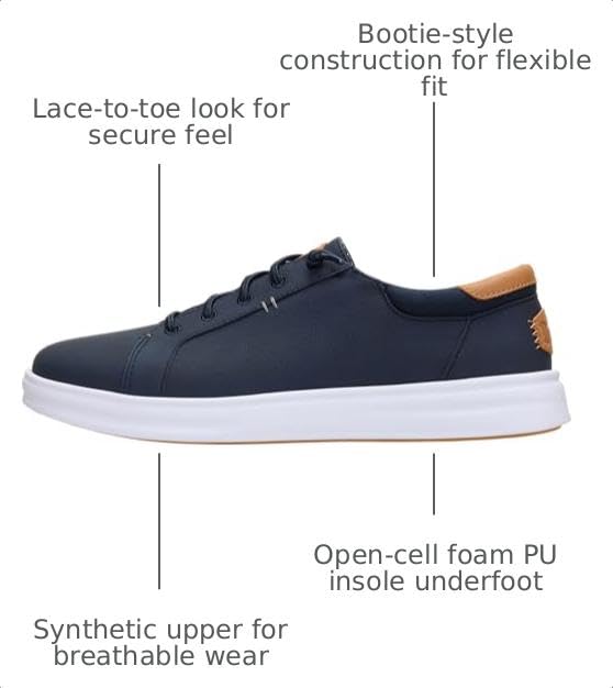 HEYDUDE Men's Paul Pro Slip On Sneaker, Dark Navy/Multi, Size 10 | Secure Relaxed Fit, Durable Rubber Outsole, Reliable City Street Traction, Quick On And Off, Lightweight Construction - image 3