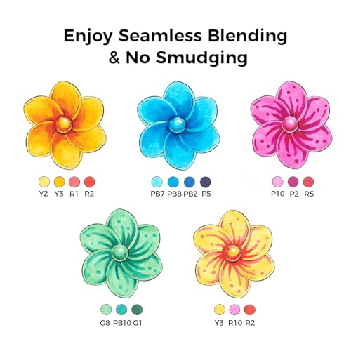 Image of Ohuhu Alcohol Markers Brush Tip: 48-Color Double Tipped Art Marker Set for Artist Adults Coloring Illustrations -Honolulu -Brush & Chisel -Refillable, Multicolor