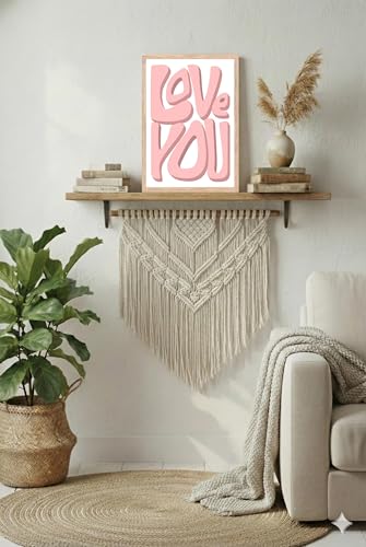 Image of BLINKART Typography Aesthetic Modern Art Walls With Frame | Natural Wood Texture | Living Room Bedroom Office Wall Decoration | Poster Home Decor Frames Wall Bedroom | 12x8 Inches (D567)