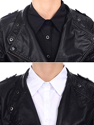 Tatuo 2 Pieces Fake Collar Detachable Collar for Women Shirts Dickey Half False Blouse Dickey2