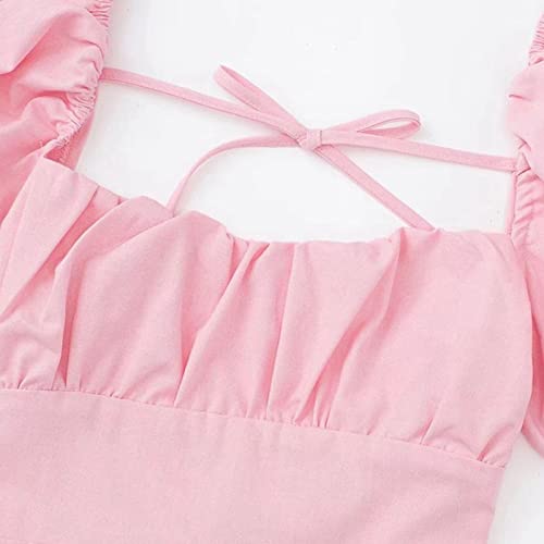 Robe de poupée plissée : la solution anti-chaleur à col carré et manches - 2