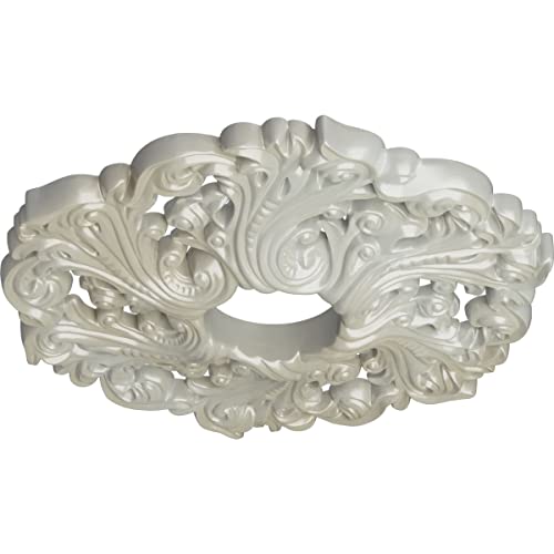Image of Ekena Millwork CM19ORFBS Orrington Ceiling Medallion, 19 5 /8 OD x 4 3 /4 ID x 1 3 /4 P, Flash Blue