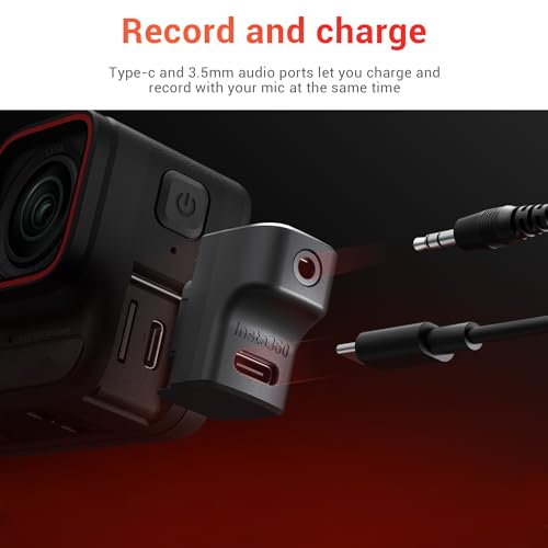 Image of CYNOVA Insta 360 Ace Pro 2 Microphone Adapter for insta360 Ace Pro 2, External Type-C Microphones and 3.5mm Audio Ports Compatible with insta360 Pro 2 / insta360 Ace Pro