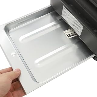 Tragbarer Gasgrill, Camping Gasgrill mit Transportkoffer und Fettbehälter, Tischgrill mit Grillplatte, Camping Kocher, Campinggrill Gas, Gaskocher Set für Terrasse, Balkon und Garten (Schwarz)