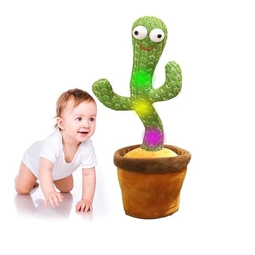 AXEW ACCESSORIES Dancing Cactus Toy for Kids Talking Singing Wriggle Children Baby Plush Electronic Toys Voice Recording Repeats What You Say LED Lights (B0CTG8J946) Amazon Price History, Amazon Price Tracker