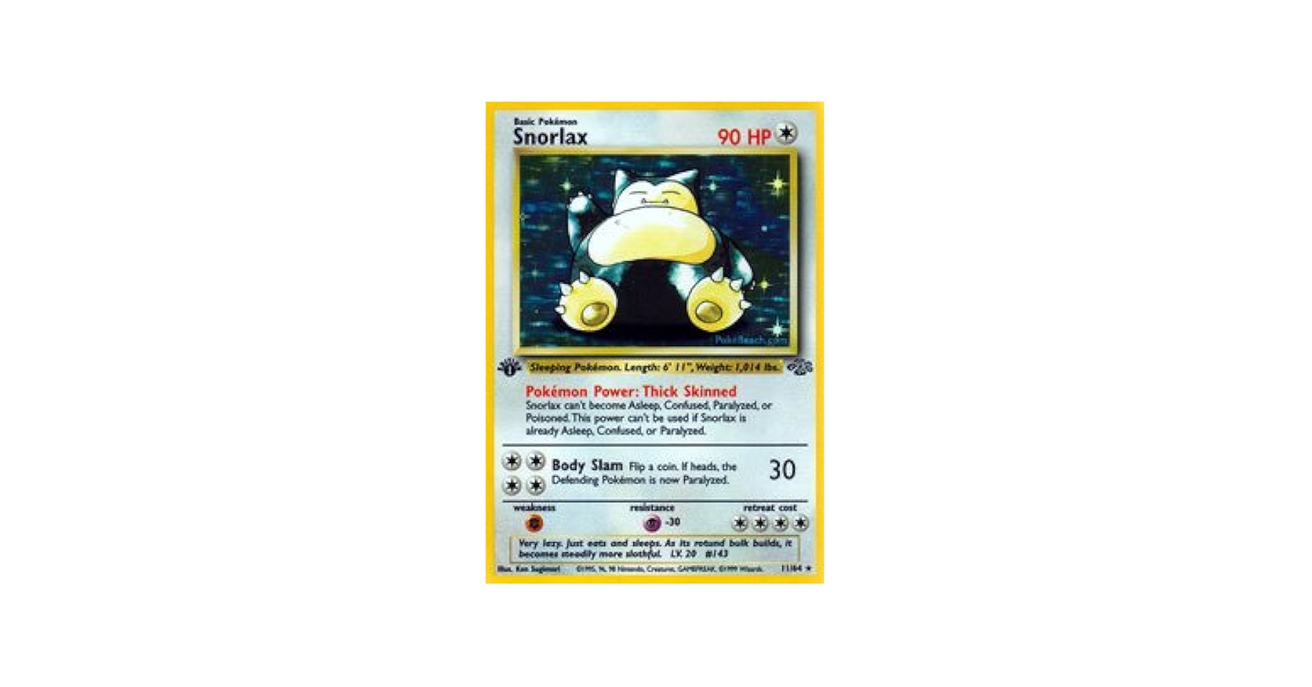 英語版初期　ポケモンカード　snorlax holo 1st Edition 英語版初期 ポケモンカード snorlax holo 1st Edition Pokemon