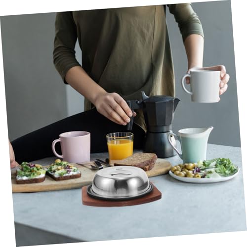 Assiette en fonte épaisse poêle inox avec couvercle pour restaurant et foyer - 7