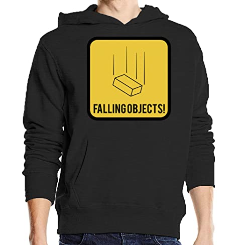 Sweat à capuche brique Falling Objects unisexe en coton noir pour un style streetwear unique