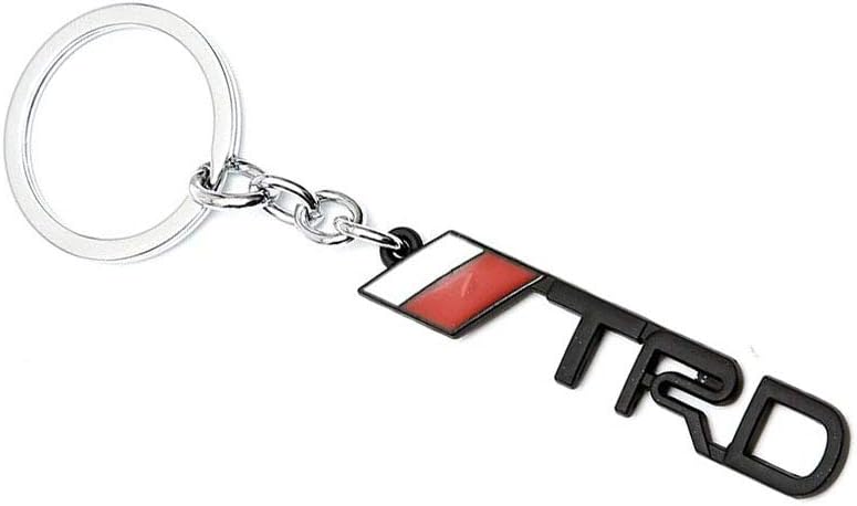 WindCar 1 PC TRD Key Chain Metal Keychain Fob Ring Keychain for Tundra Tacoma Toyota (Black)