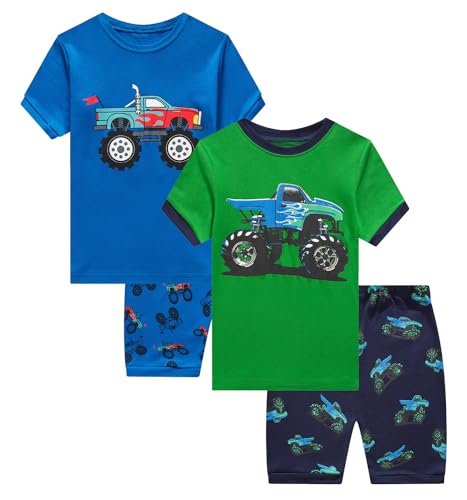Cotton Pajamas Boys Summer Shorts Sets Toddler Boys Pjs Kids Sleepwear 18Months-12Years