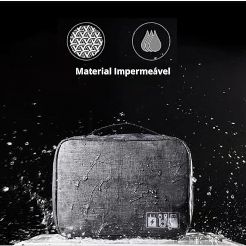 Genérico Bolsa Organizadora de Cabos e Acessórios Eletrônicos (AZUL CLARO)