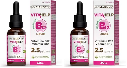 Vitamina B12 Líquida VITAHELP, Contribuyendo Al Estado Energético y Mental, Apto para Veganos, Botella con Pipeta 30 Ml, Indicado para todas las edades. (Paquete de 2)