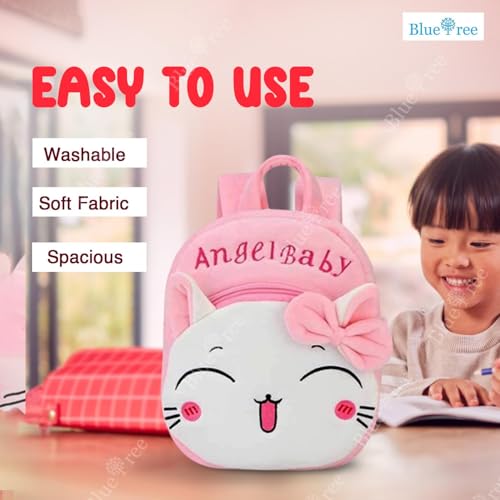 Image of blue tree Cute Kids Backpack Toddler Bag Plush Animal Cartoon Mini Travel Bag for Baby Girl Boy 1-6 Years, Ideal for Gifting for Kids