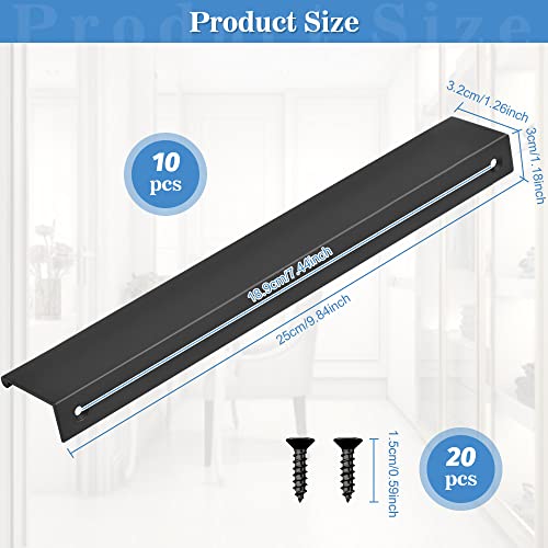 Produktbild von LONTAN 2 Stück Griffe Schwarz Möbelgriffe 128mm Lochabstand Schrankgriffe Schwarz Küchengriffe