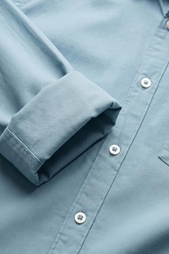 Image of Louis Philippe Men's Cotton Slim Fit Over Dyed Color Depth Comfortable and Durable Soft Handfeel Full Sleeve Solid Casual Shirt