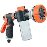 Garden Hose Spray Gun, High Pressure Foam Gun Hose Spray Gun with Soap Dispenser, Car Foam Sprayer Garden Hose Gun for Car Washing Plants Watering Pets Shower