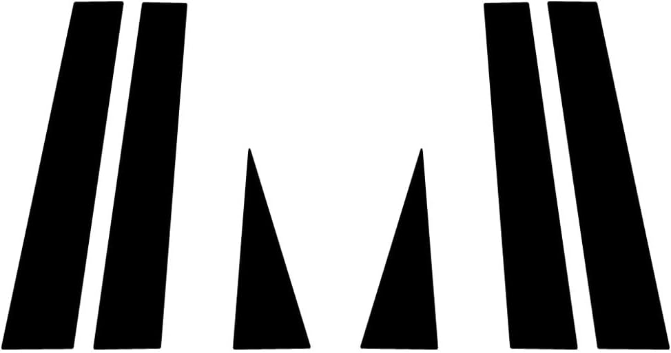 Rvinyl Pillar Post Window Trim Compatible with Saturn Vue 2008-2009 - Gloss (Black)