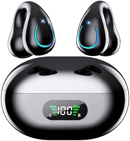 Paekole Auriculares Inalámbricos Bluetooth 6.1 Open Ear Clip, Aur...