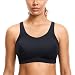 Produktbild SYROKAN Große Brüste Sport BH Damen ohne Bügel Starker Halt Bustier Nicht Gepolstert Lauf Yoga BH Schwarz 100D