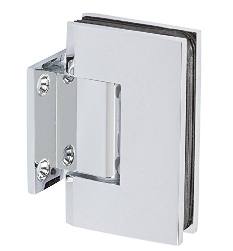 Rockwell Security Wall To Glass Shower Hinge Solid Brass Polished Chrome Finish For Residential And Commercial Frameless Heavy Glass Shower Doors Fits 3/8 Inch To 1/2 Inch Thick Glass #TOP17