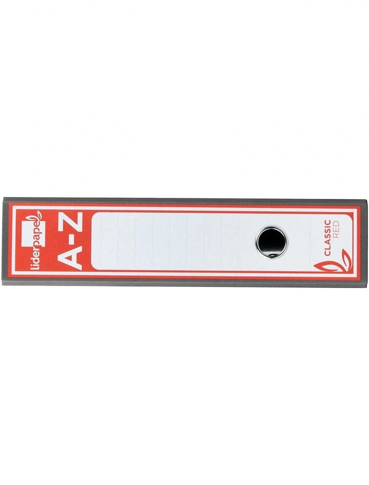 Archivador de Palanca Tamaño Folio con Caja, Archivadores de Cartón Forrado Gris con Compresor Metálico, Lomo Ancho 75 mm, Resistente. OFFICEPAPER (PACK 8 UNDS)