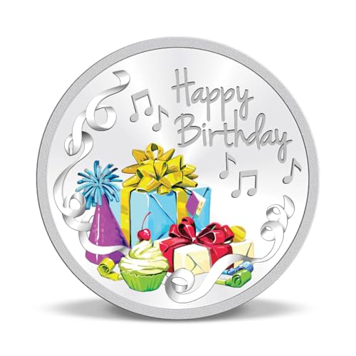 Image of Precious Moments Happy Birthday Silver Coin 10 Grams | 20 Gram | 50 Gram BIS Hallmarked 999 Purity with Gift Box by ACPL