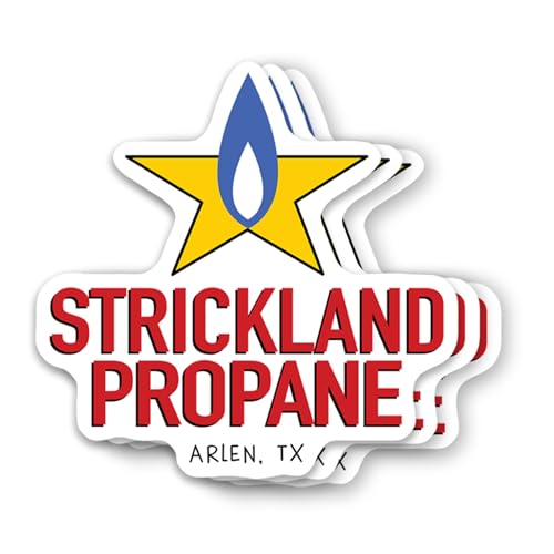 JBaptist Vinylart (3Pcs) King of Hill Strickland Propane Die Cut Vinyl Sticker 3 Inch for Water Bottle, Tumbler, Laptop, Hat, Phone Case
