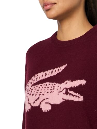 Image of Lacoste x Bandier Women's Contrast Crocodile Sweater