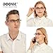 DOOViC 4 Pack Computer Reading Glasses Blue Light Blocking TR90 Sturdy Ultra Lightweight Readers for Women Men 1.5