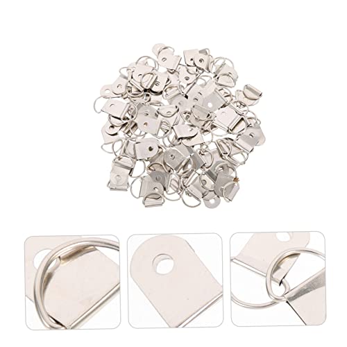 Image of 100pcs Semi-Circle Picture Frame Hangers Photo Hanging for Wall Art Easy to Install Frame Hardware for Gallery and Office Decor