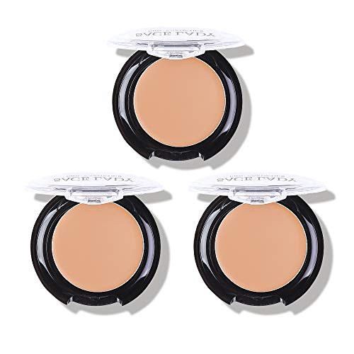 3 Pack Full Coverage Concealer Cream Makeup, Waterproof Matte Smooth Concealer Corrector for Dark Spot Under Eye Circles (3Ã—6g/0.2Oz, #40 Natural)