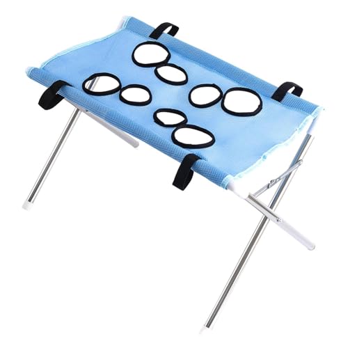 Pet Grooming Hammock - 60x40x33cm Iron Polyester 8 Hole Suspension Sling | Anti Escape Nail Trimming Harness Bed | Secure Pet Ca