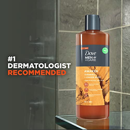 Dove Men + Care Face + Body Wash For Men Awaken Turmeric + Ginger Root 18 Oz 4 Count #TOP3