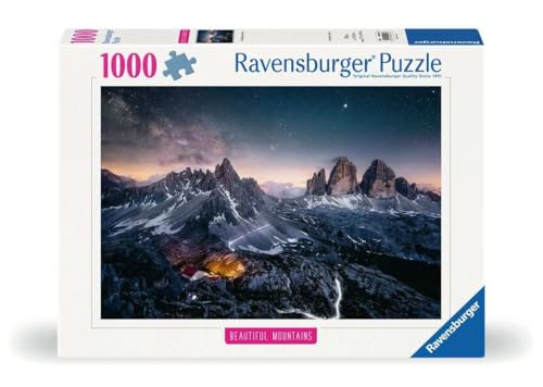 Ravensburger - Puzzle 1000 Pezzi Le Tre Cime Di Lavaredo | Puzzle 1000 Pezzi Paesaggi | Dimensione Di 70x50 Cm | Regalo Adulti | Regali Natale