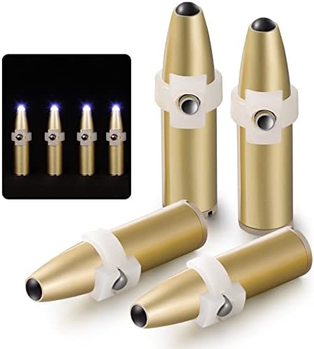 4 Pcs Eyebrow Tweezers Light Stainless Steel Tweezers LED Light 1.57 x 0.35 Inches Facial Hair Removal Tools for Women Men Personal Care Appliances Kit