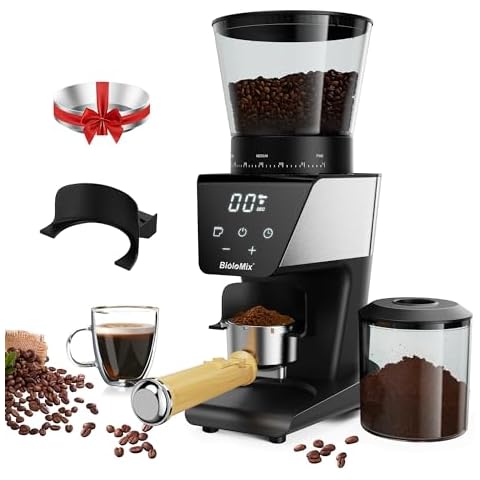 Biolomix Electric Burr Grinder with Timer Cover