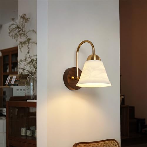 Aplique de pared junto a la cama en cerámica y nogal para leer cómodamente 7
