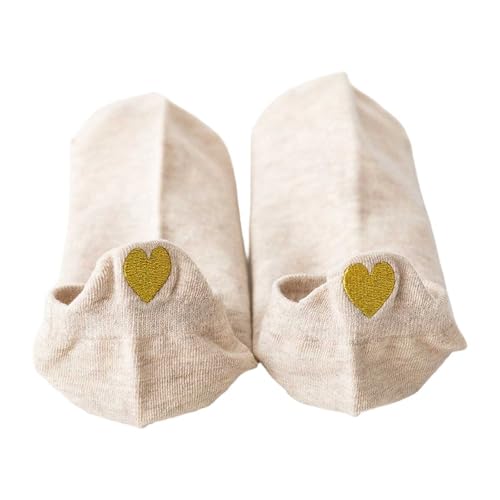 Genérico Calcetines Mujer Verano Transpirables Cortos Antideslizantes Calcetines Bajos Tobilleros Deporte Baloncesto Ciclismo Trabajo （Beige, One Size