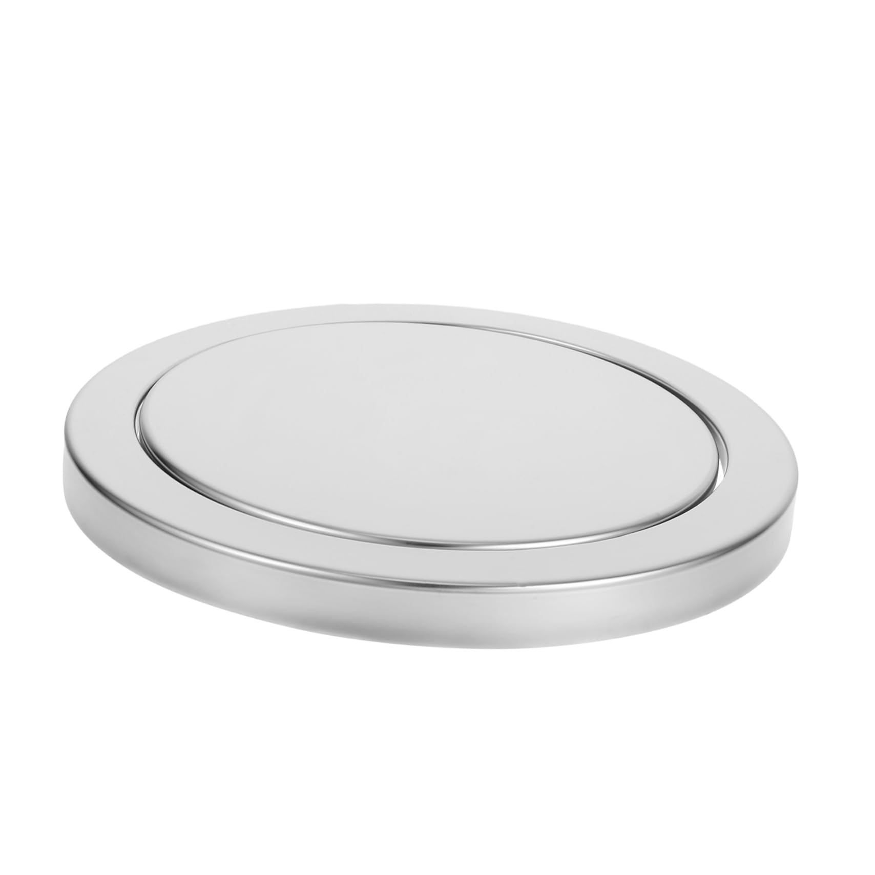 WHAMVOX Stainless Steel Round Trash Can Lid Replacement Space Saving Swing Top Cover for Kitchen Bathroom Office Waste Bins Optimizes Space and Enhances Modern Aesthetics