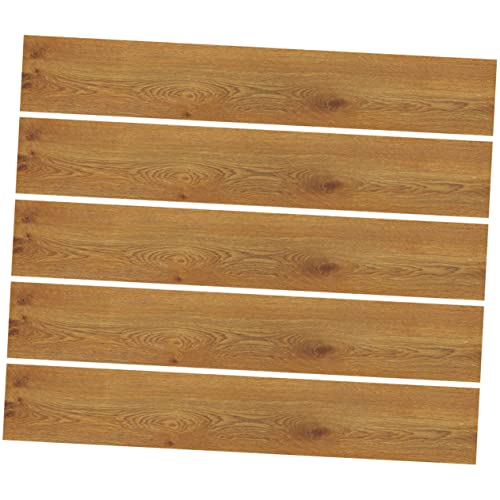 Homoyoyo Pegatinas de Suelo de Veta de Madera de Fácil Instalación 5 Unidades Autoadhesivas de Pvc para Cocina Y Baño