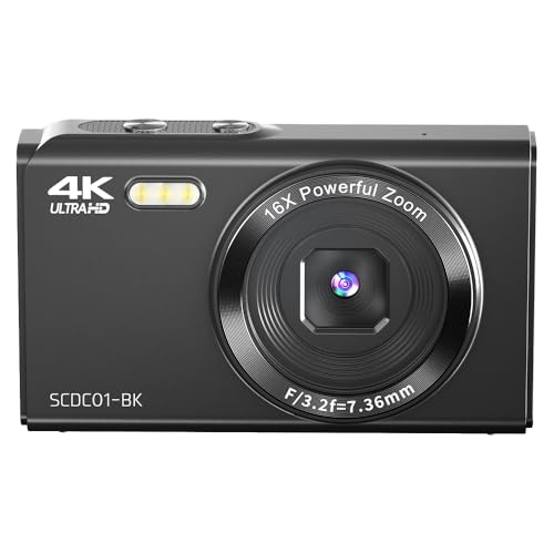 デジタルカメラ 動作確認済み 早い者勝ち‼️ Amazon | SACCONNECT コンパクト デジタルカメラ SCDC01-BK (4K