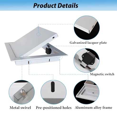 Panneau d'accès pour cloison sèche, systèmes d'arrosage CVC amovibles, porte d'accès en métal, 45,7 x 50,8 cm pour loft, trappe, goulotte à linge, durable, installation facile