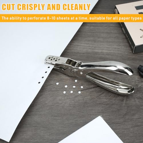 NIUQIGE Lochzange für Papier, 2 Stück mit Lochdurchmesser von 3mm und 6mm. Einzelne Lochstanzer für Prüfplaketten, Eintrittskarten, Scrapbooking, Grußkarten, Visitenkarten, Metalllocher, Papierstanzer