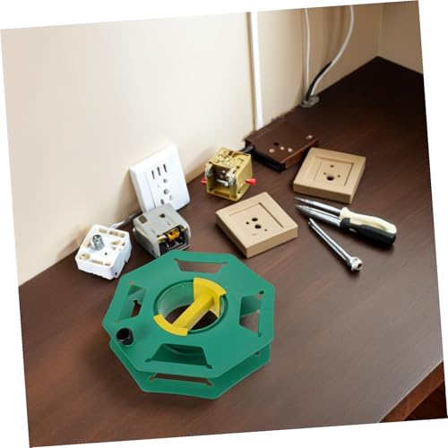 Carrete de almacenamiento de cables de plástico PP resistente Lurrose color verde 6