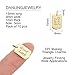 DanLingJewelry 10 pcs Metal Charms Real 18K Gold Plated Rectangle Word Good Luck Charms for Jewelry Making DIY Bracelet Necklace 15x9mm