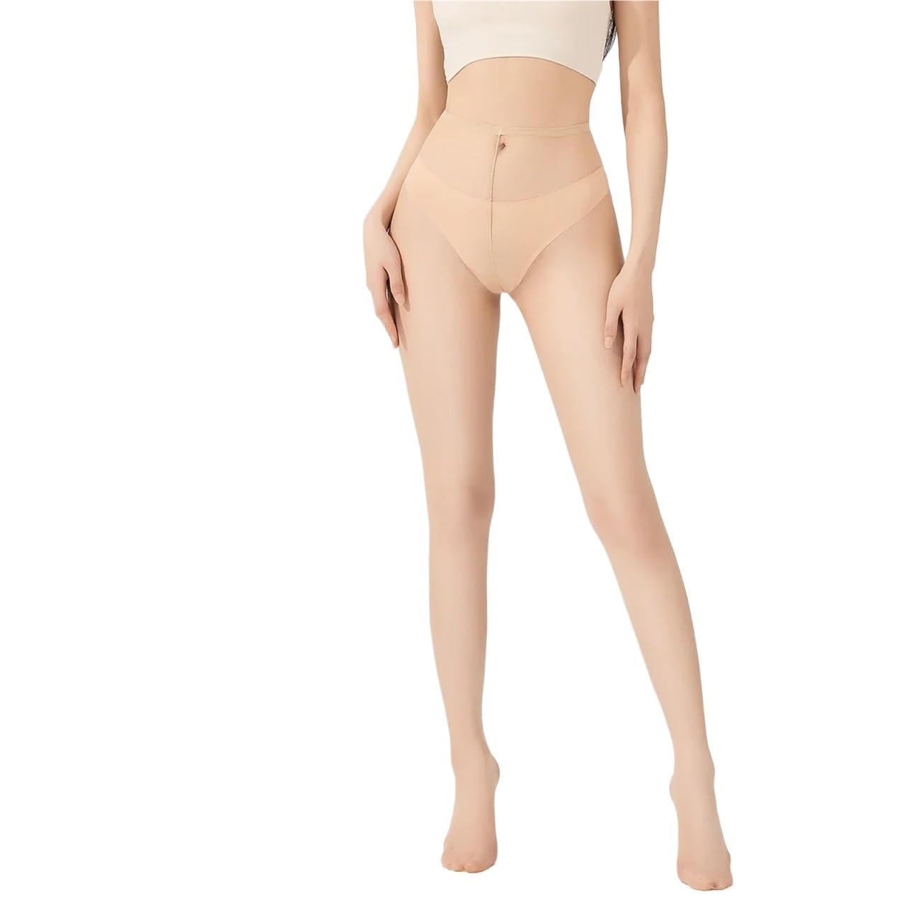 YUSUZH Women's Sheer Tights 10pcs Sexy Womens Pantyhose Tights Seamless Nylon Sheer Tight Stockings Ultra-thin Summer Thigh High Stocking(Nude)