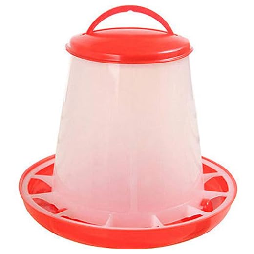 Brussels08 Plastique à Suspendre volaille Feeder Poulet caille Poussin Poule Abreuvoir Mangeoire Garden Innovations Seau Poulet Feeder Abreuvoir 1.5L Poussin Petits Oiseaux Mangeoire en Pot