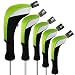 Andux Golf 460cc Driver Wood Head Covers Long Neck Interchangeable No. Tags Pack of 5